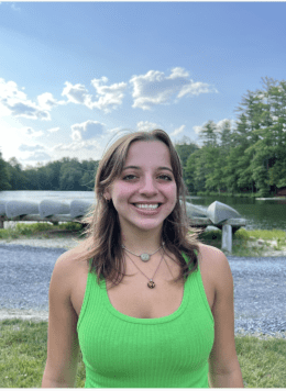 Close-up of Bella Lederman, who has shoulder-length straight brown hair and wears a light green top.